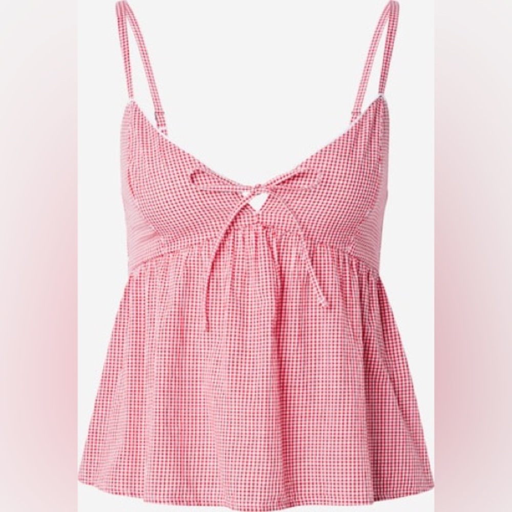 Hollister Red Gingham Babydoll Tank
